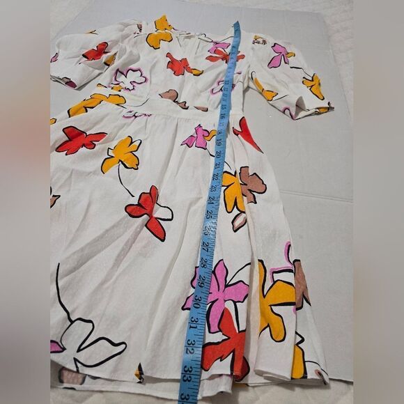 Ted Baker White Floral Wrapping Mini Dress Size 0 - Picture 10 of 13